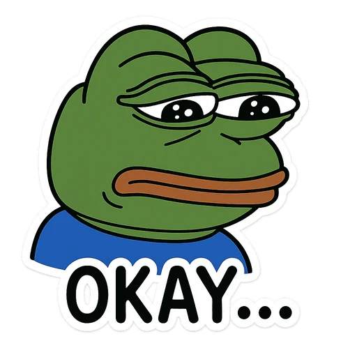 Preview of Okay Pepe iMessage sticker