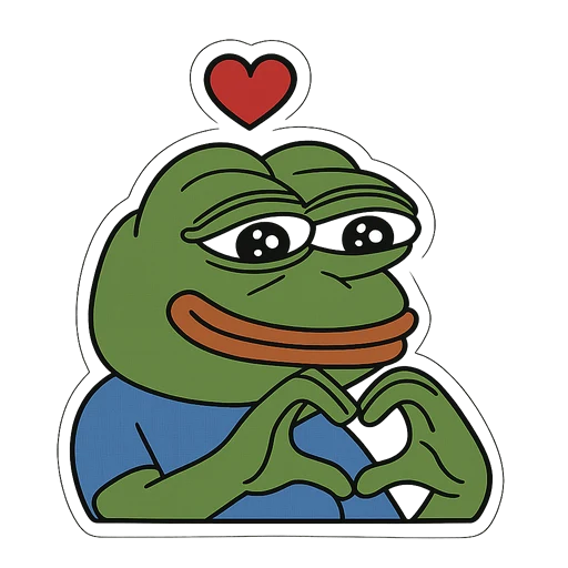 Preview of Sending Love Pepe iMessage sticker